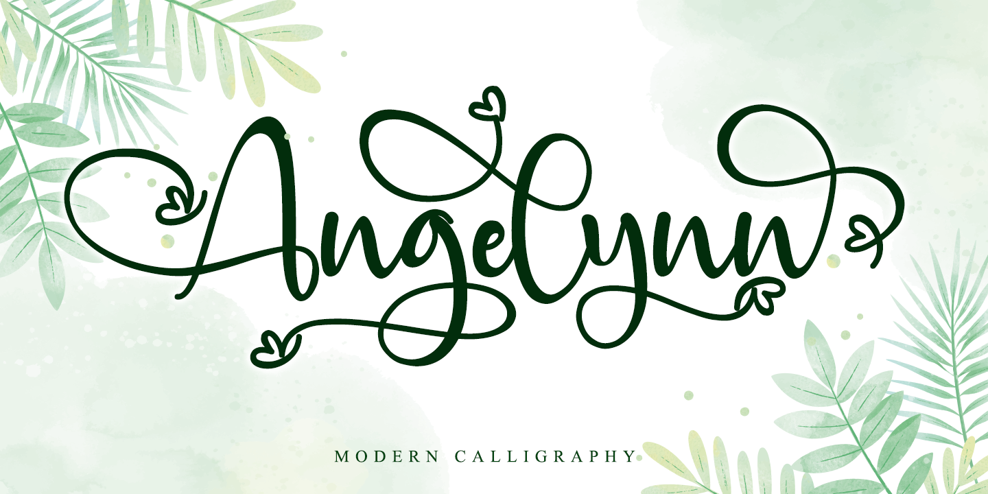 Пример шрифта Angelynn